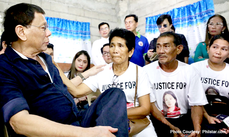 Pamilya Demafelis naibsan ang pighati matapos ang pagbisita ni Duterte