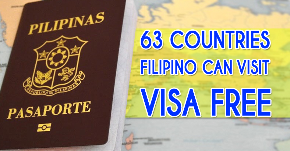 Filipino travelers can now visit 63-countries without a VISA