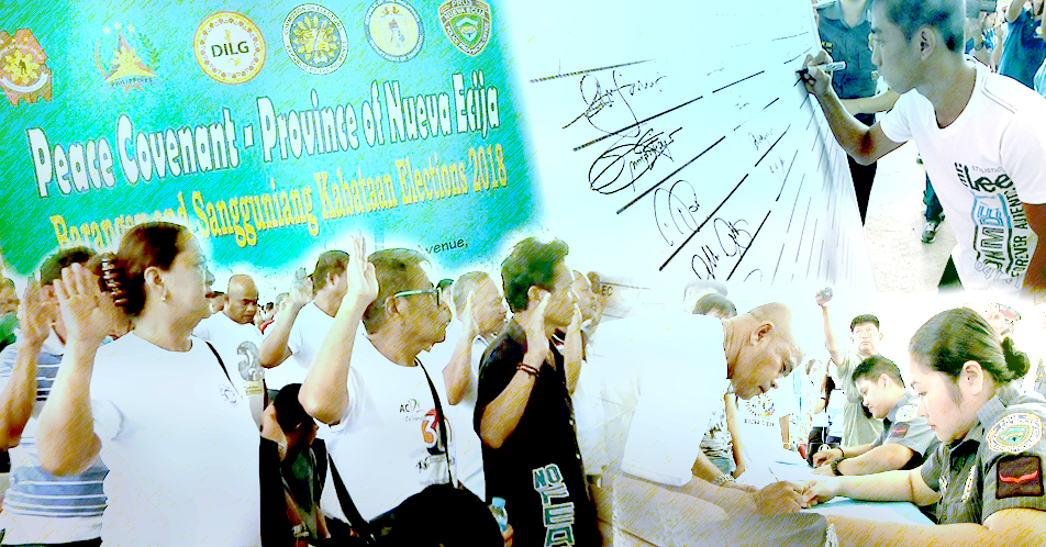Mga kandidato sa BSKE, nanumpa at lumagda sa maayos at matapat na halalan 2018