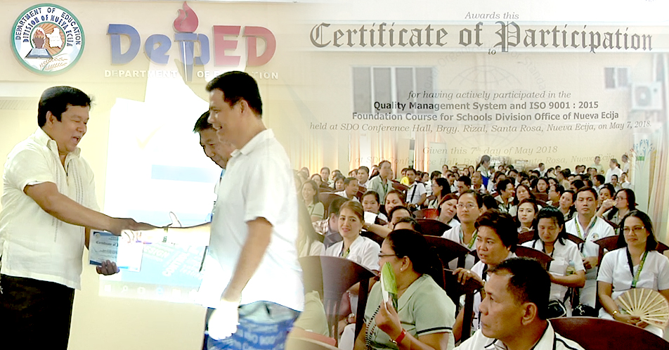 DepEd Nueva Ecija, target maging ISO certified sa September 2018