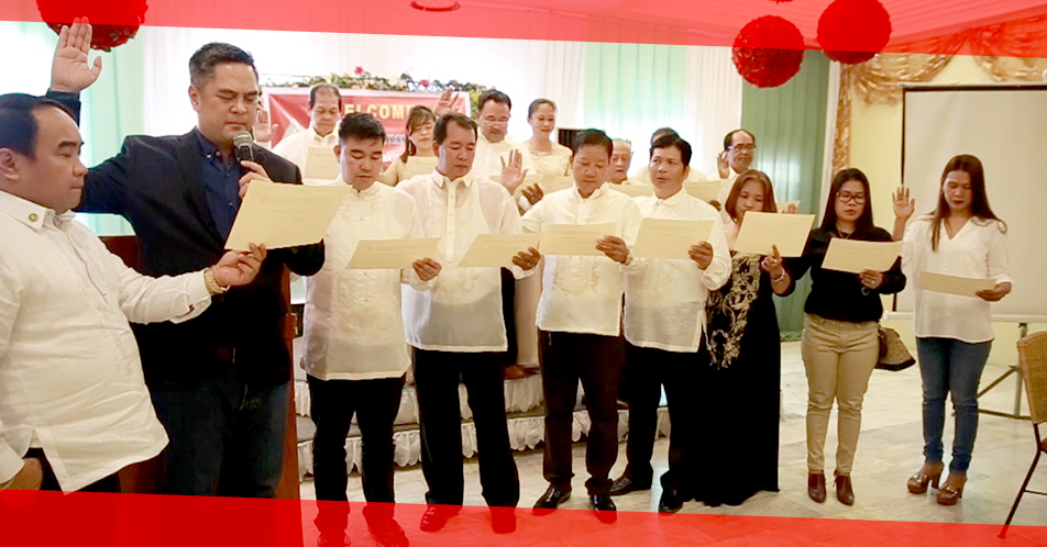 Mga bagong halal na opisyal ng Nueva Ecija Press Club Inc. para sa taong 2019, nanumpa sa katungkulan