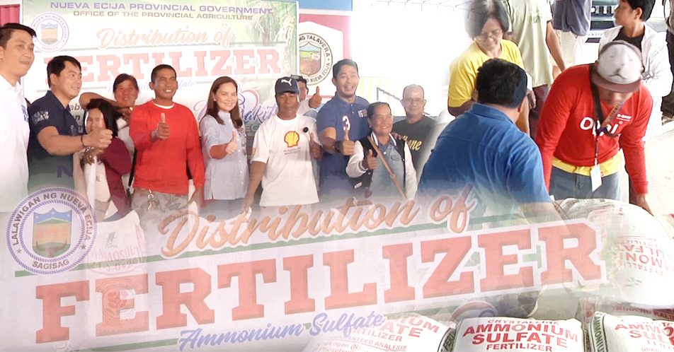 Mga magsasakang naapektuhan ni Ompong sa bayan ng Talavera at Sto. Domingo, nakatanggap ng libreng abono