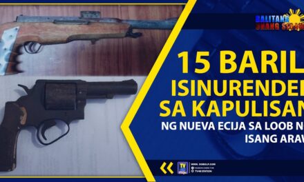 15 BARIL, ISINURENDER SA KAPULISAN NG NUEVA ECIJA SA LOOB NG ISANG ARAW