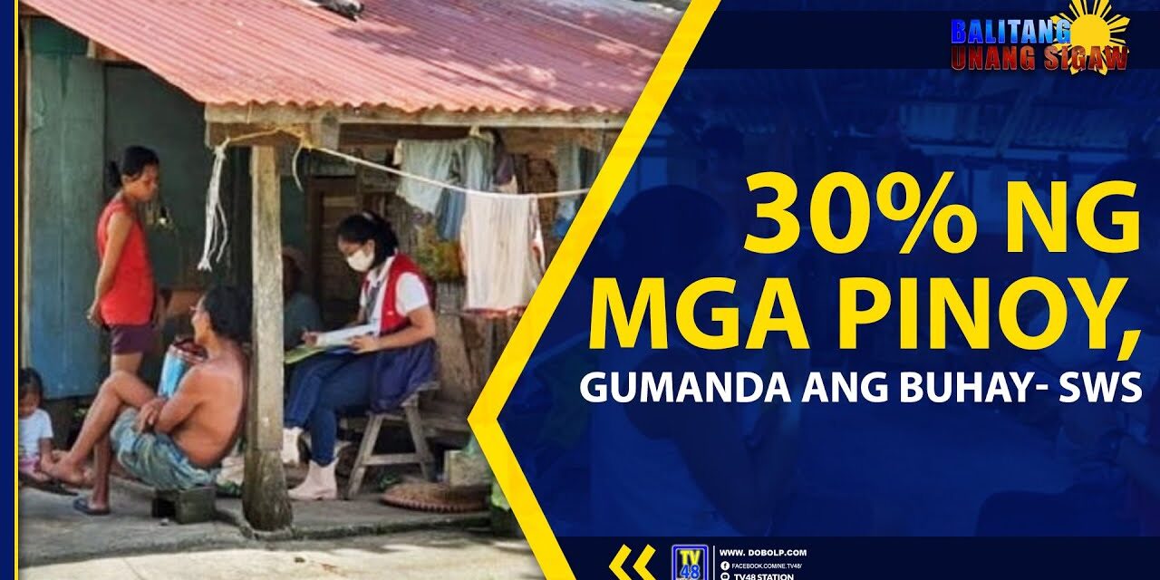 30% NG MGA PINOY, GUMANDA ANG BUHAY -SWS