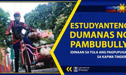 ESTUDYANTENG DUMANAS NG PAMBUBULLY, IDINAAN SA TULA ANG PAGPUPUGAY SA KAPWA TINDERO
