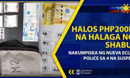 HALOS PHP200K NA HALAGA NG SHABU, NAKUMPISKA NG NUEVA ECIJA POLICE SA 4 NA SUSPEK
