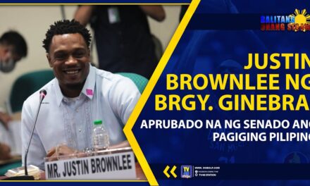 JUSTIN BROWNLEE NG BRGY GINEBRA, APRUBADO NA NG SENADO ANG PAGIGING PILIPINO