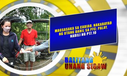 MAGSASAKA SA CABIAO, NAKABAYAD NG UTANG DAHIL SA PFC; PALAY, NABILI NG P17.10