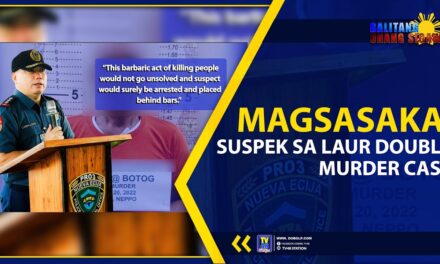 MAGSASAKA, SUSPEK SA LAUR DOUBLE MURDER CASE