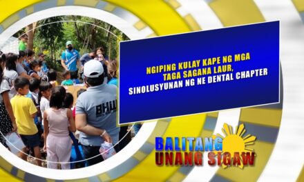 MGA TAGA SAGANA LAUR, SINOLUSYUNAN NG NE DENTAL CHAPTER