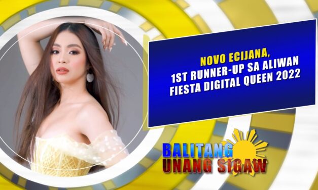 NOVO ECIJANA, 1ST RUNNER-UP SA ALIWAN FIESTA DIGITAL QUEEN 2022