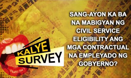 SANG-AYON KA BA NA MABIGYAN NG CIVIL SERVICE ELIGIBILITY ANG MGA CONTRACTUAL?