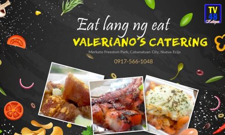 VALERIANO’S CATERING NA NAGHAHAIN NG MGA PAGKAING KASINGLASA NG MAMAHALING RESTAURANT