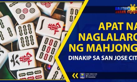 APAT NA NAGLALARO NG MAHJONG, DINAKIP SA SAN JOSE CITY