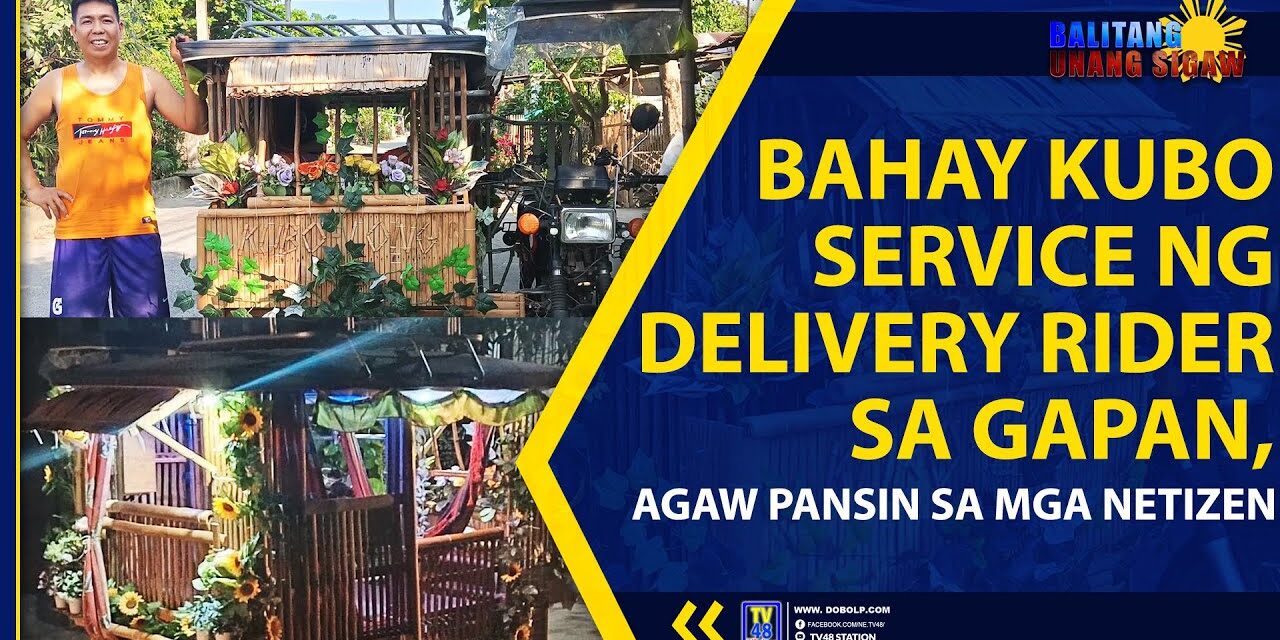 BAHAY KUBO SERVICE NG DELIVERY RIDER SA GAPAN, AGAW PANSIN SA MGA NETIZEN