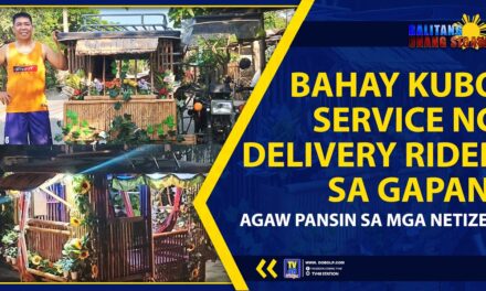 BAHAY KUBO SERVICE NG DELIVERY RIDER SA GAPAN, AGAW PANSIN SA MGA NETIZEN
