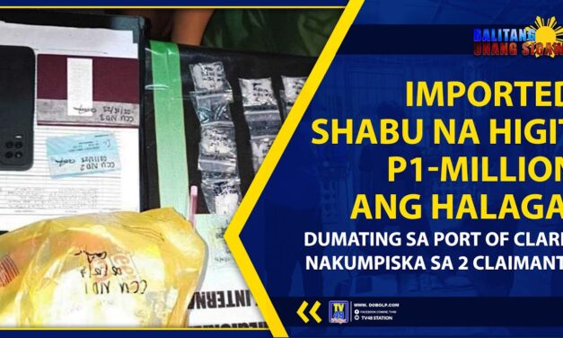 IMPORTED SHABU NA HIGIT P1-MILLION ANG HALAGA, DUMATING SA PORT OF CLARK; NAKUMPISKA SA 2 CLAIMANTS