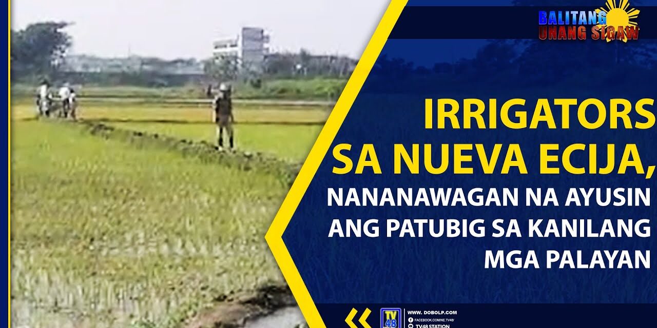 IRRIGATORS SA NUEVA ECIJA, NANANAWAGAN NA AYUSIN ANG PATUBIG SA KANILANG MGA PALAYAN