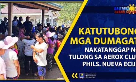KATUTUBONG MGA DUMAGAT, NAKATANGGAP NG TULONG SA AEROX CLUB PHILS. NUEVA ECIJA