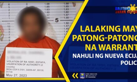 LALAKING MAY PATONG-PATONG NA WARRANT, NAHULI NG NUEVA ECIJA POLICE