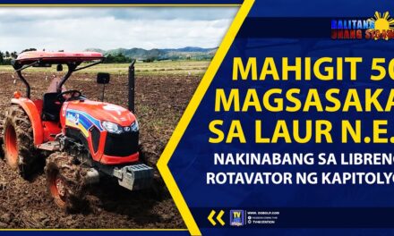 MAHIGIT 50 MAGSASAKA SA LAUR N.E., NAKINABANG SA LIBRENG ROTABATOR NG KAPITOLYO