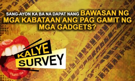 SANG AYON KA BA NA DAPAT NANG BAWASAN NG MGA KABATAAN ANG PAG GAMIT NG MGA GADGETS?