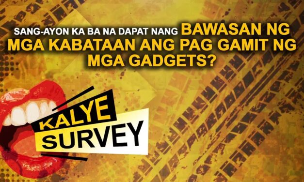 SANG AYON KA BA NA DAPAT NANG BAWASAN NG MGA KABATAAN ANG PAG GAMIT NG MGA GADGETS?