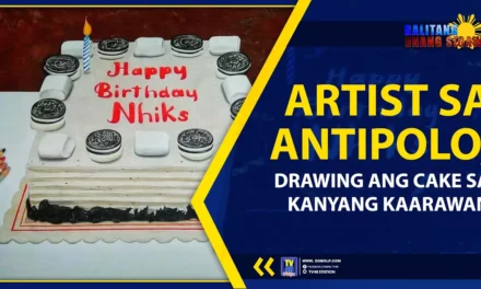 ARTIST SA ANTIPOLO, DRAWING ANG CAKE SA KANYANG KAARAWAN
