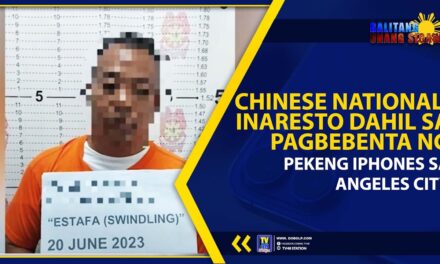 CHINESE NATIONAL, INARESTO DAHIL SA PAGBEBENTA NG PEKENG IPHONES SA ANGELES CITY