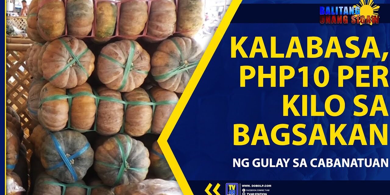KALABASA, PHP10 PER KILO SA BAGSAKAN NG GULAY SA CABANATUAN