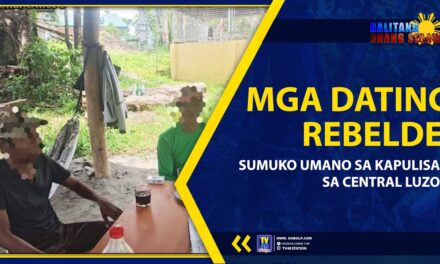 MGA DATING REBELDE, SUMUKO UMANO SA KAPULISAN SA CENTRAL LUZON