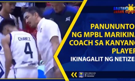 PANUNUNTOK NG MPBL MARIKINA SHOE MASTER COACH SA KANYANG PLAYER, IKINAGALIT NG MGA NETIZEN