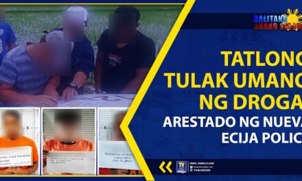 TATLONG TULAK UMANO NG DROGA, ARESTADO NG NUEVA ECIJA POLICE