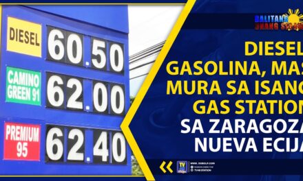 DIESEL, GASOLINA, MAS MURA SA ISANG GAS STATION SA ZARAGOZA NUEVA ECIJA