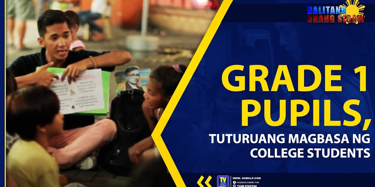 GRADE 1 PUPILS, TUTURUANG MAGBASA NG COLLEGE STUDENTS