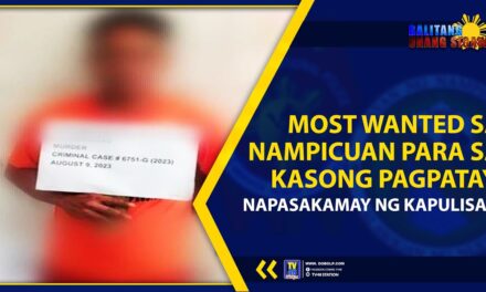 MOST WANTED SA NAMPICUAN PARA SA KASONG PAGPATAY, NAPASAKAMAY NG KAPULISAN