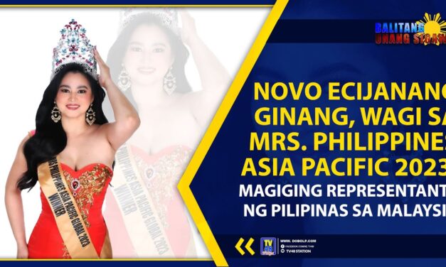 NOVO ECIJANANG GINANG, WAGI SA MRS. PHILIPPINES ASIA PACIFIC 2023; MAGIGING REPRESENTANTE NG PILIPINAS SA MALAYSIA
