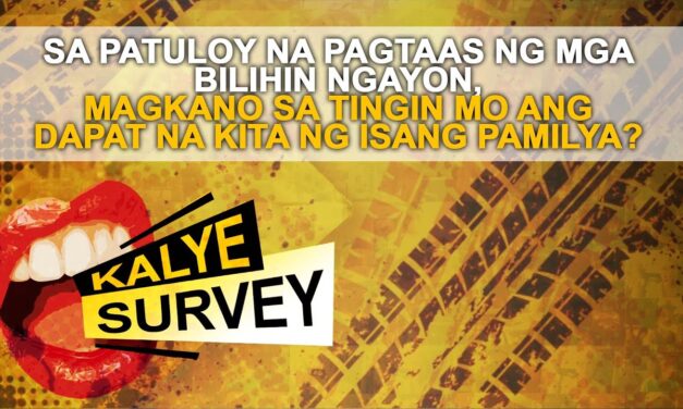 SA PATULOY NA PAGTAAS NG MGA BILIHIN NGAYON, MAGKANO SA TINGIN MO ANG DAPAT NA KITA NG ISANG PAMILYA