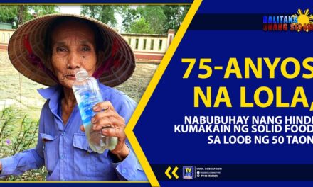 75-ANYOS NA LOLA, NABUBUHAY NANG HINDI KUMAKAIN NG SOLID FOOD SA LOOB NG 50 TAON