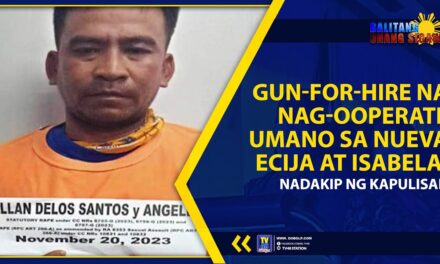 GUN-FOR-HIRE NA NAG-OOPERATE UMANO SA NUEVA ECIJA AT ISABELA, NADAKIP NG KAPULISAN