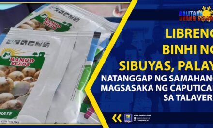 LIBRENG BINHI NG SIBUYAS, PALAY, NATANGGAP NG SAMAHANG MAGSASAKA NG CAPUTICAN SA TALAVERA