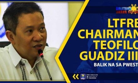 LTFRB CHAIRMAN TEOFILO GUADIZ III, BALIK NA SA PWESTO