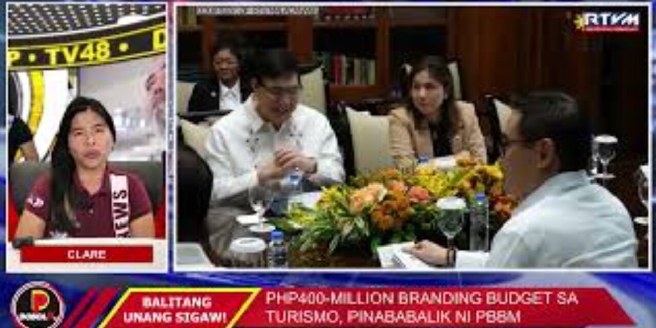 PHP400-MILLION BRANDING BUDGET SA TURISMO, PINABABALIK NI PBBM