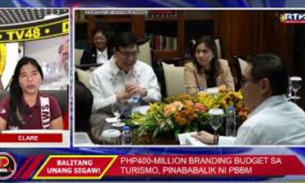 PHP400-MILLION BRANDING BUDGET SA TURISMO, PINABABALIK NI PBBM