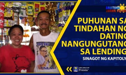 PUHUNAN SA TINDAHAN NG DATING NANGUNGUTANG SA LENDING, SINAGOT NG KAPITOLYO