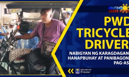 PWD TRICYCLE DRIVER, NABIGYAN NG KARAGDAGANG HANAPBUHAY AT PANIBAGONG PAG-ASA