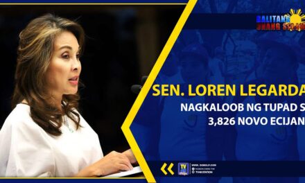 SEN. LOREN LEGARDA, NAGKALOOB NG TUPAD SA 3,826 NOVO ECIJANO