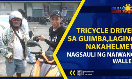 TRICYCLE DRIVER SA GUIMBA, LAGING NAKAHELMET: NAGSAULI NG NAIWANG WALLET