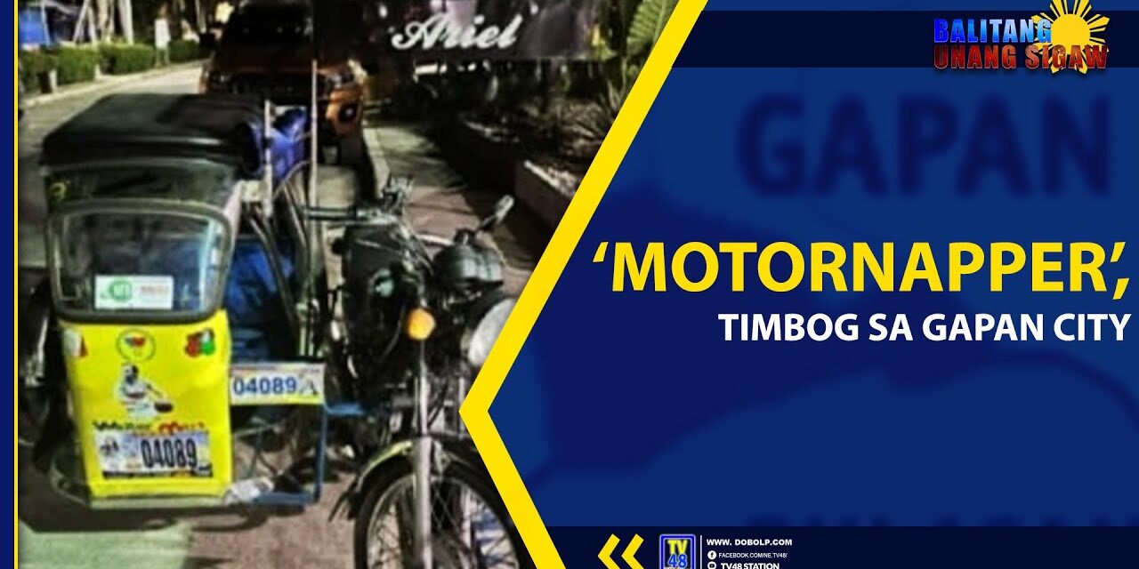 ‘MOTORNAPPER’, TIMBOG SA GAPAN CITY