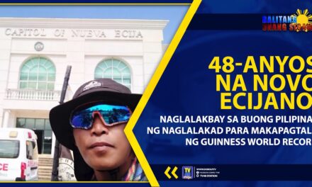 48-ANYOS NA NOVO ECIJANO, NAGLALAKBAY SA BUONG PILIPINAS NG NAGLALAKAD PARA MAKAPAGTALA NG GUINNESS WORLD RECORD